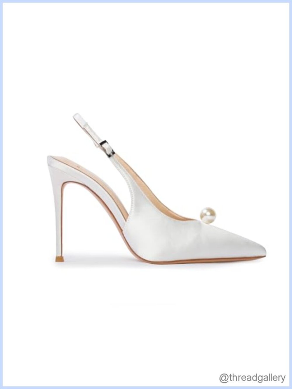 Women's Pointed Toe Slingback Stiletto Pumps 4 Inch Satin Dress Heels